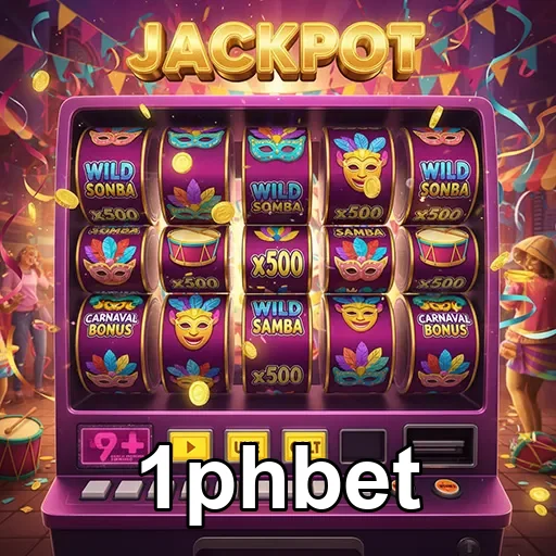 Excited player spinning slots on mobile device